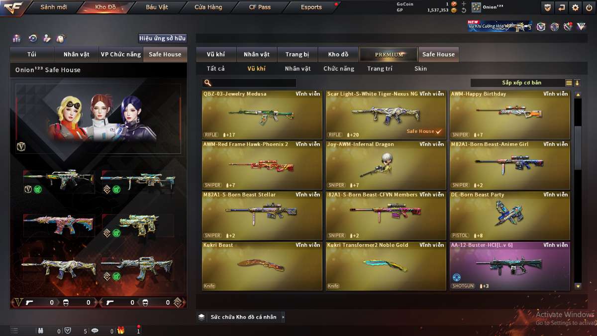 shop acc cf uy tin gia re